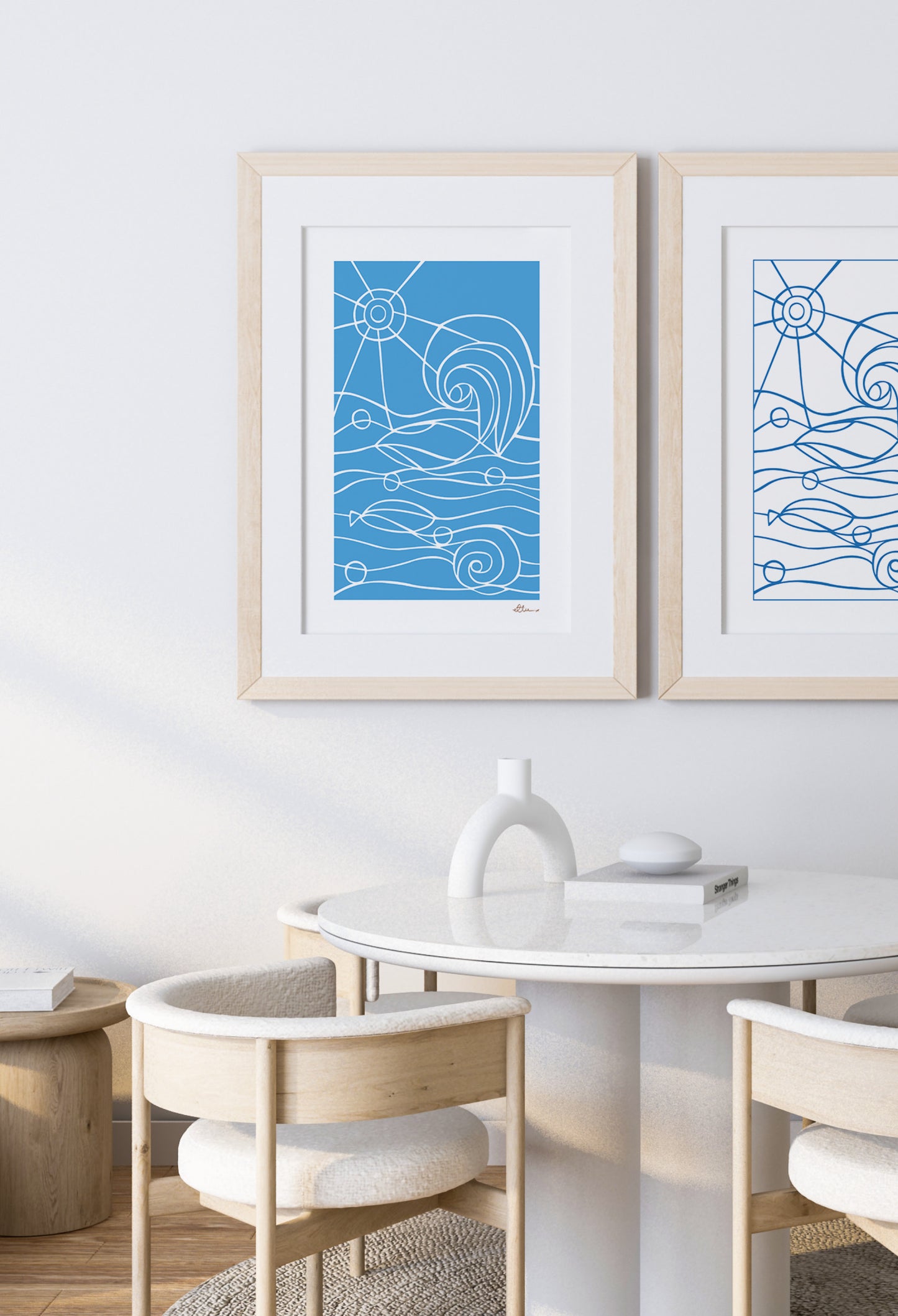Summer Drift Blue Art Print