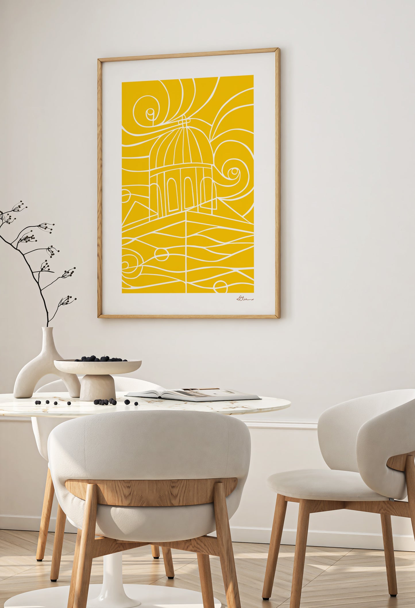 Nisaki Yellow Art Print