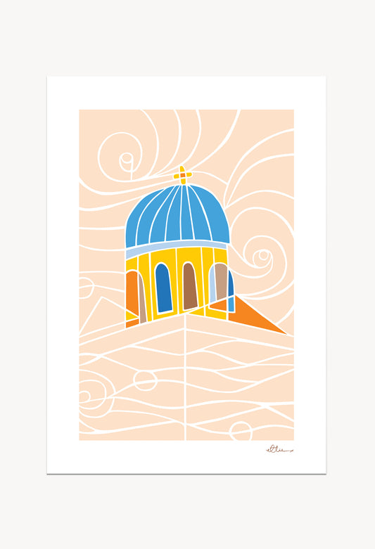 Dome & Sea Art Print