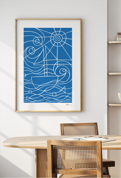 Seaside Blue Art Print