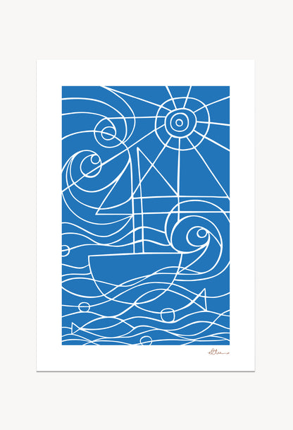 Seaside Blue Art Print