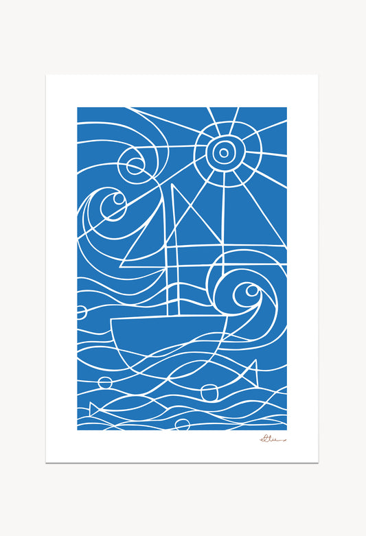 Seaside Blue Art Print