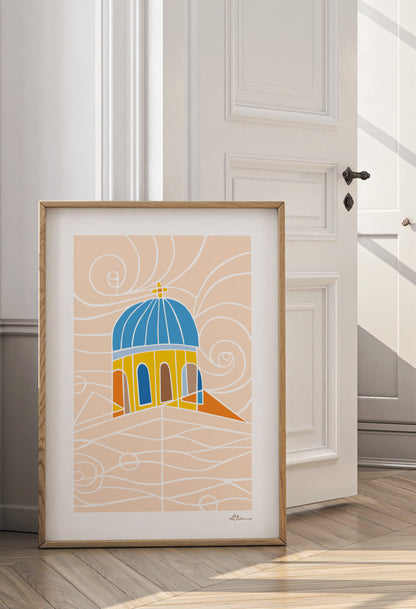 Dome & Sea Art Print