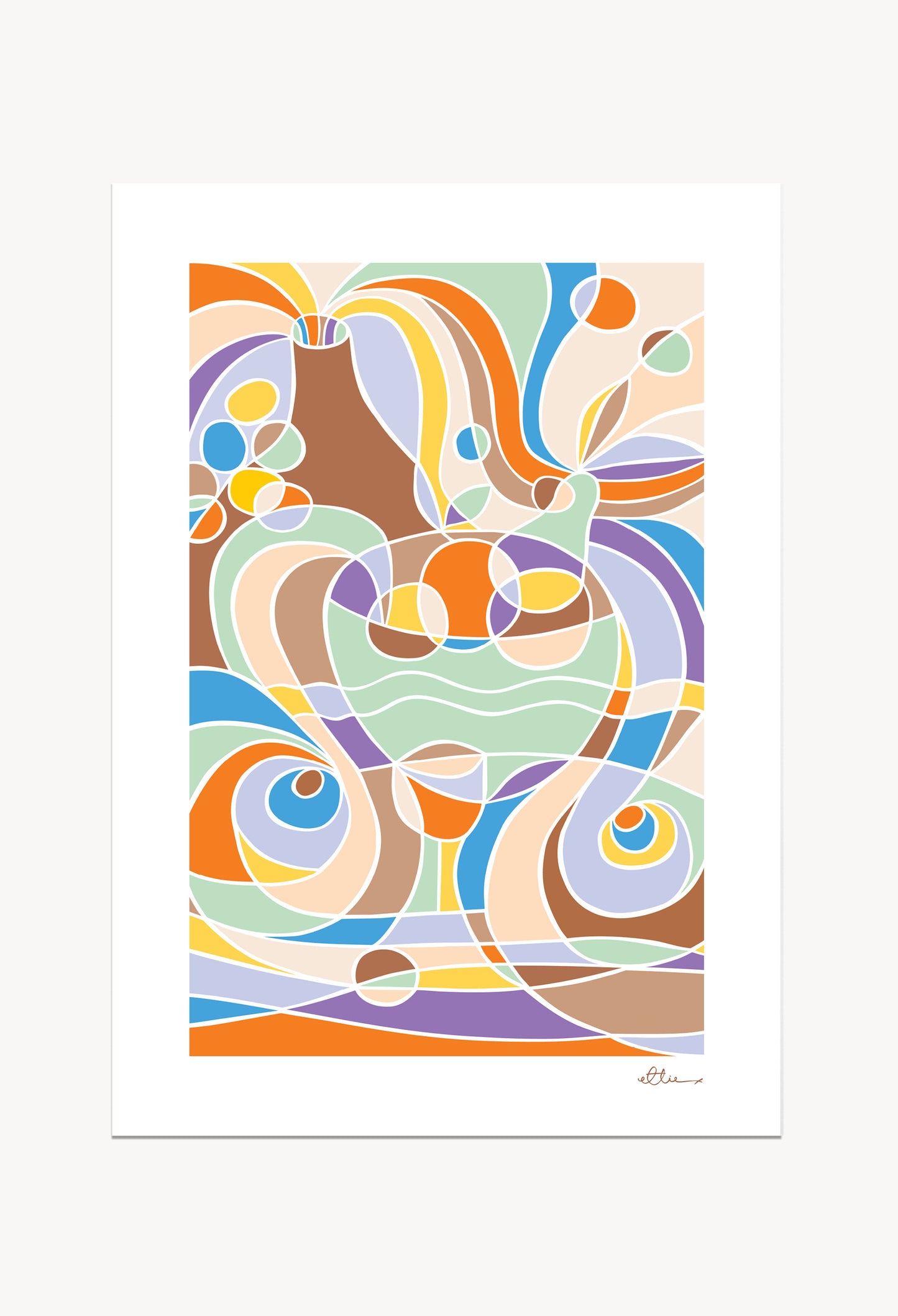 Fruit & Curves Art Print