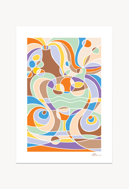 Fruit & Curves Art Print