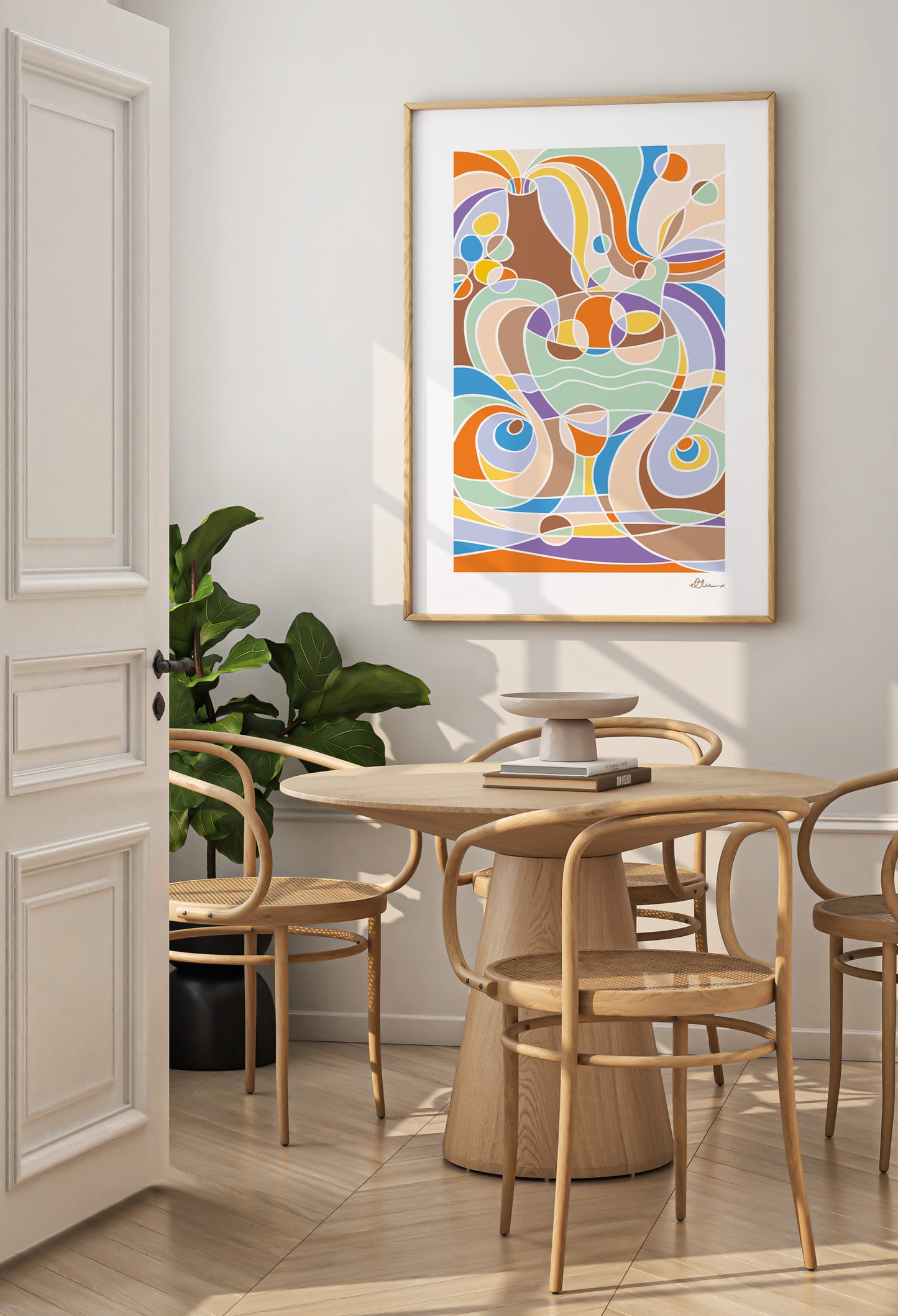 Fruit & Curves Art Print