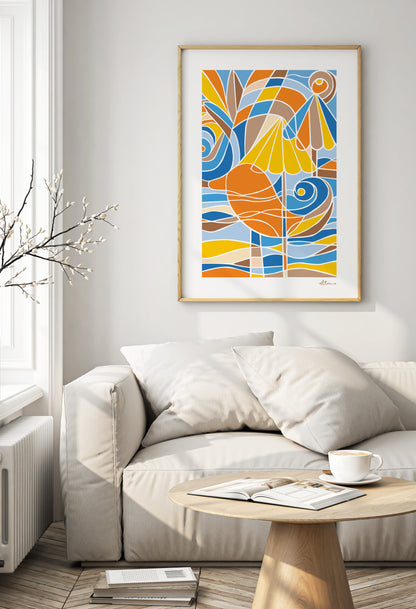 Coastal Duck Art Print