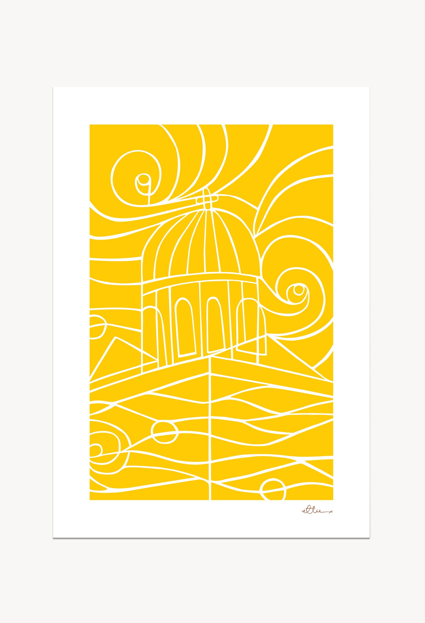 Nisaki Yellow Art Print