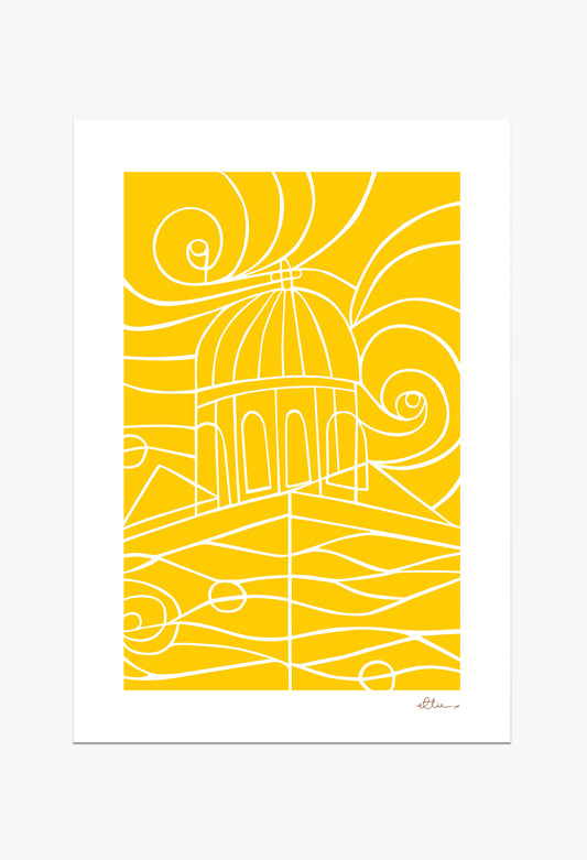 Nisaki Yellow Art Print