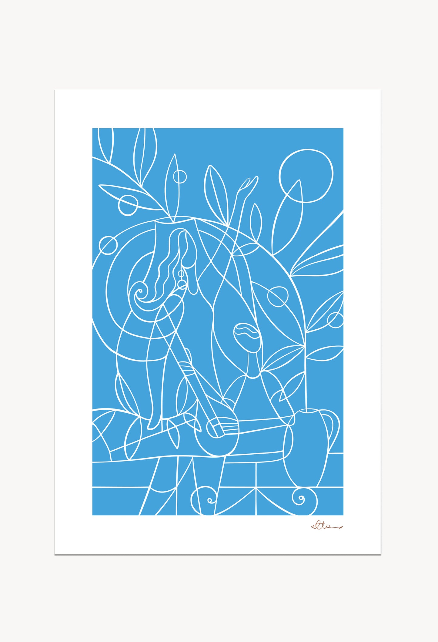Opa Blue Art Print