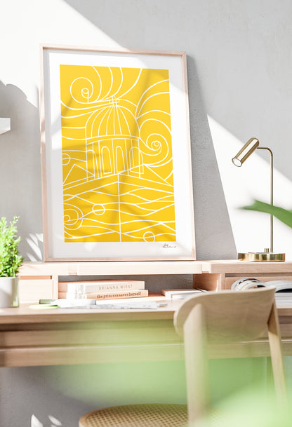 Nisaki Yellow Art Print