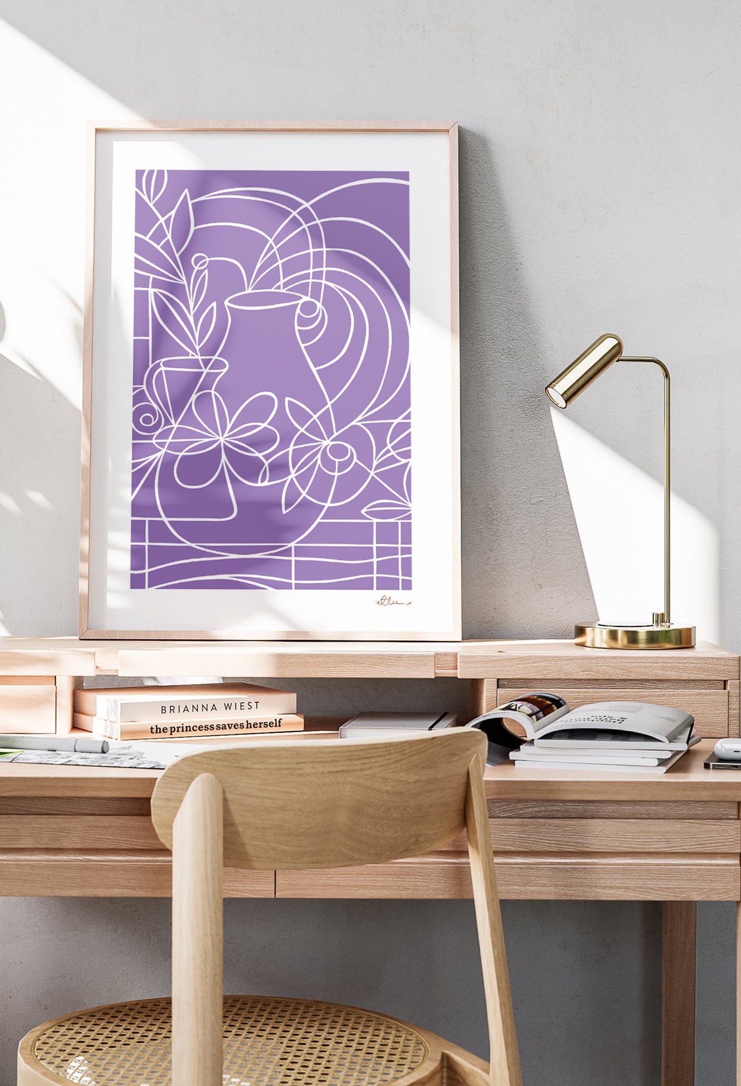The Vases Purple Art Print