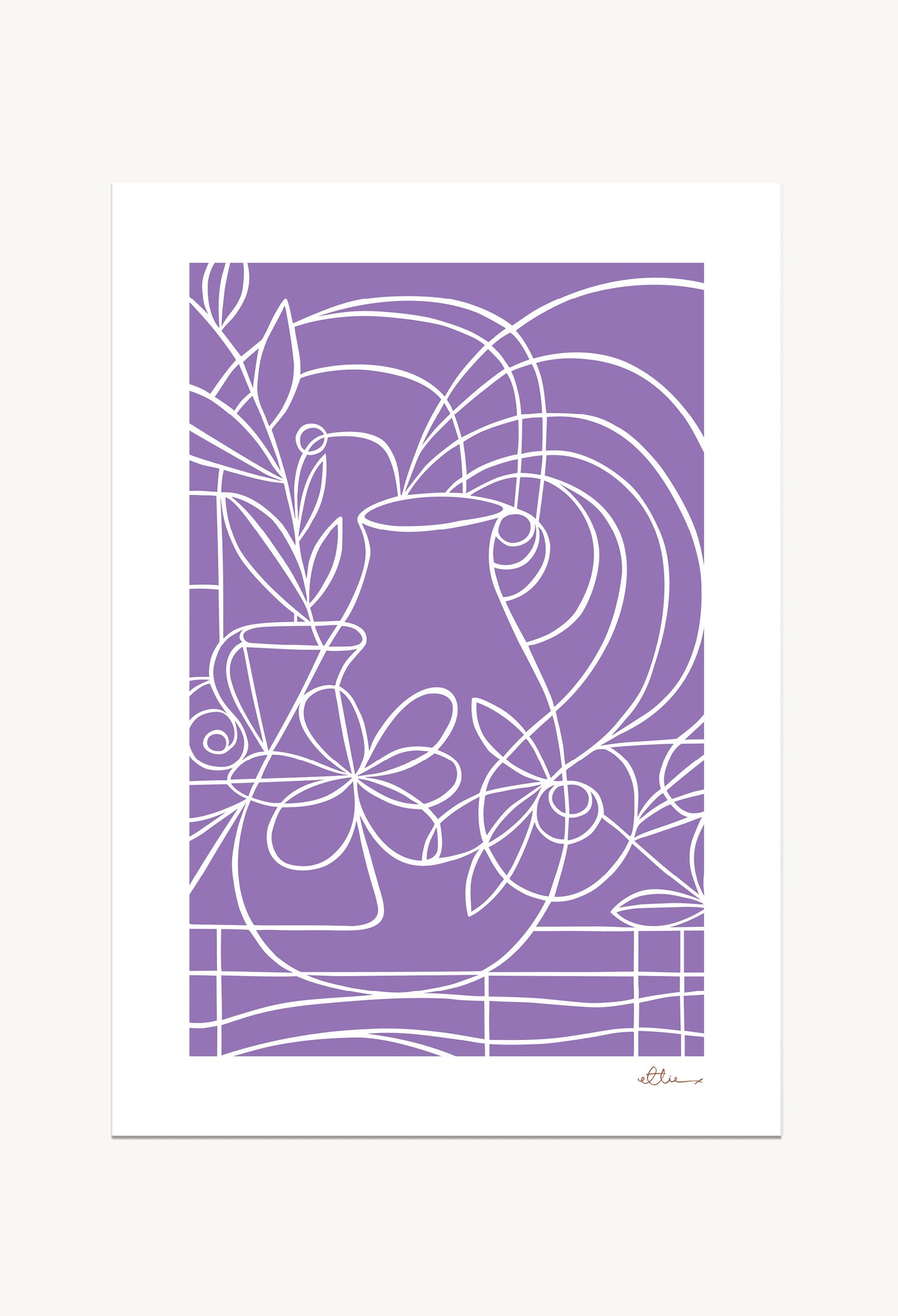 The Vases Purple Art Print