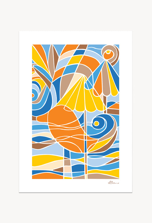 Coastal Duck Art Print